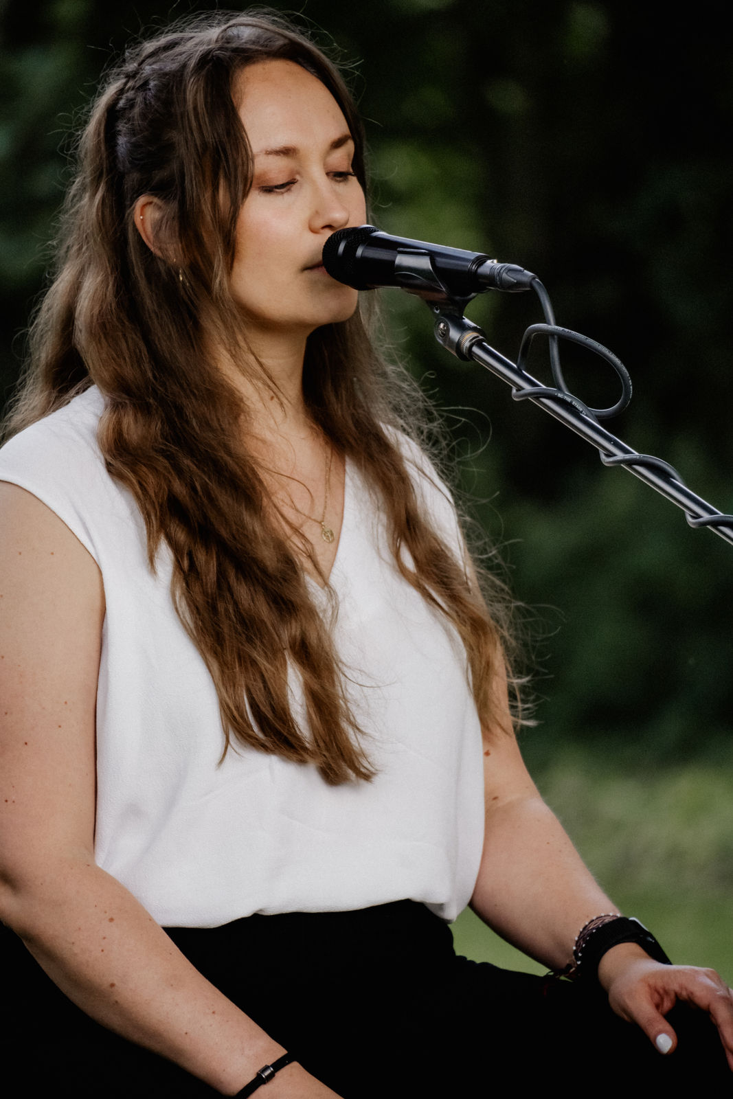 Isabelle begleitet einen Sektempfang in Lemförde.